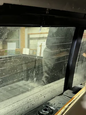 Rear windshield leaking at 123 Glass Company in Omaha
